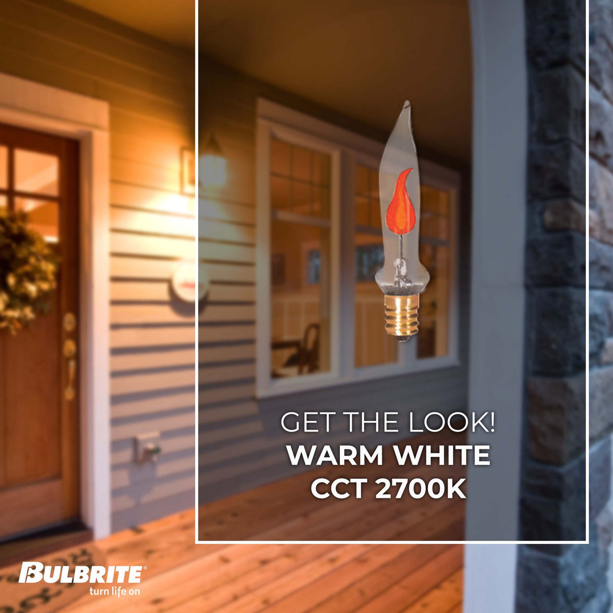 Bulbrite Incandescent CA5 Candelabra Screw Base (E12) Light Bulb, 3 Watt, Clear