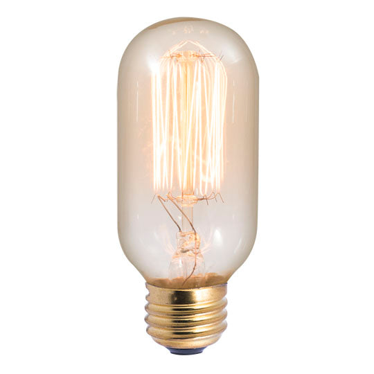 Bulbrite Incandescent T14 Medium Screw Base (E26) Light Bulb, 40 Watt, Antique Glass