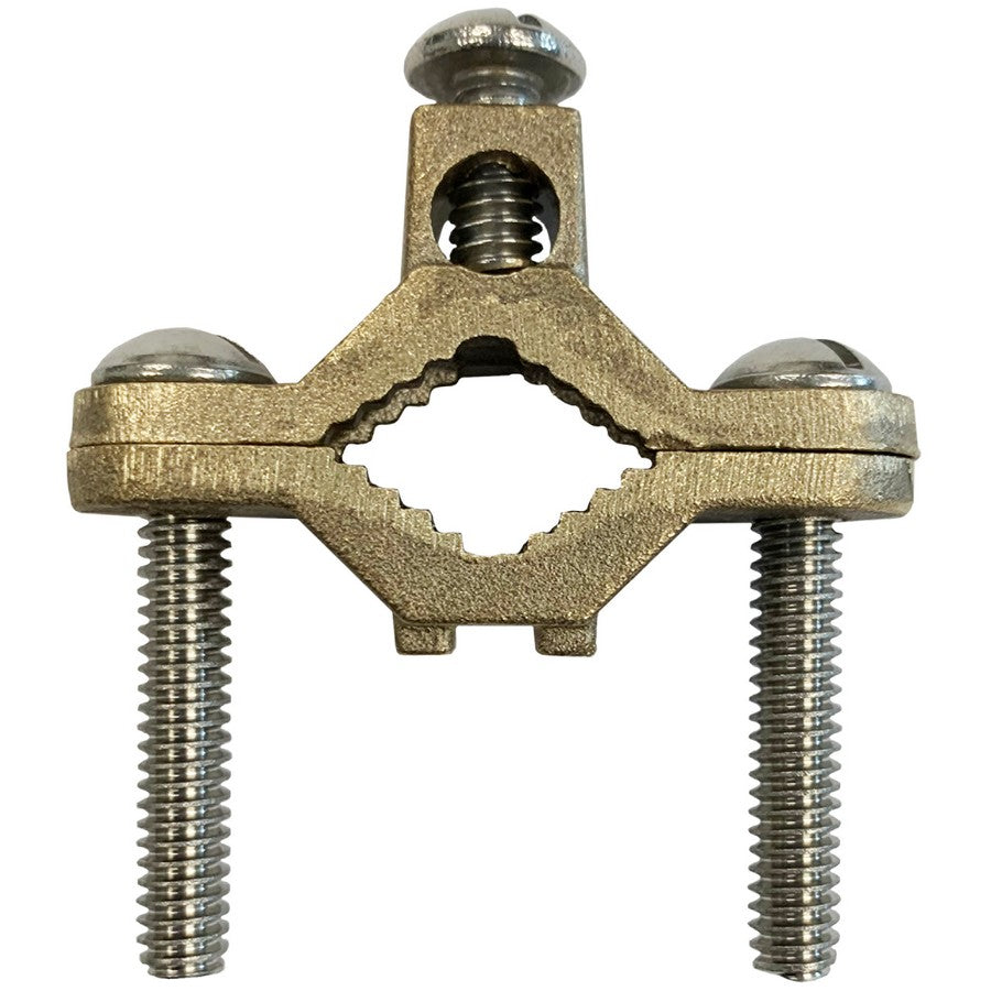 Morris Products 90629, Copper Ground Pipe Clamps - Direct Burial Water Pipe Range 1/2" to 1"