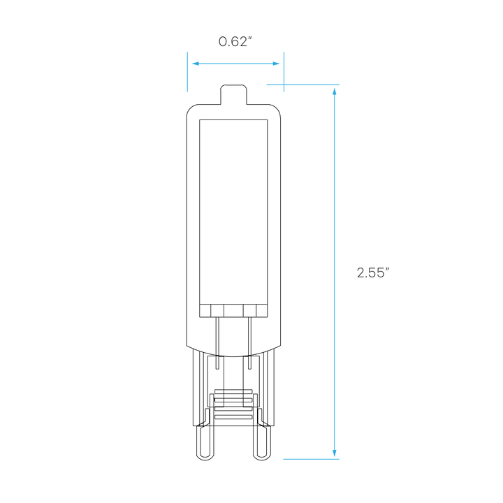 Luxrite LR24693 LED Lamp Mini Pin G9 COB 4.5W 4000K Light Bulb