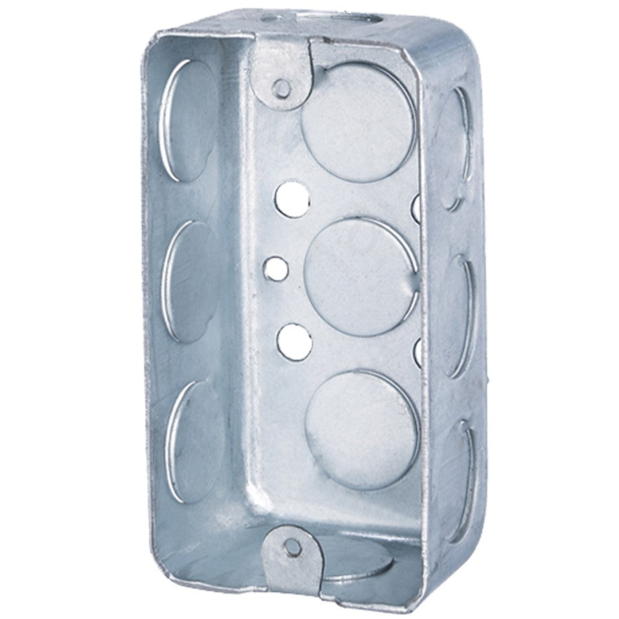 Morris Products M650H, Metal Electric Handy Box 1-1/2" Deep with 1/2" Knockouts
