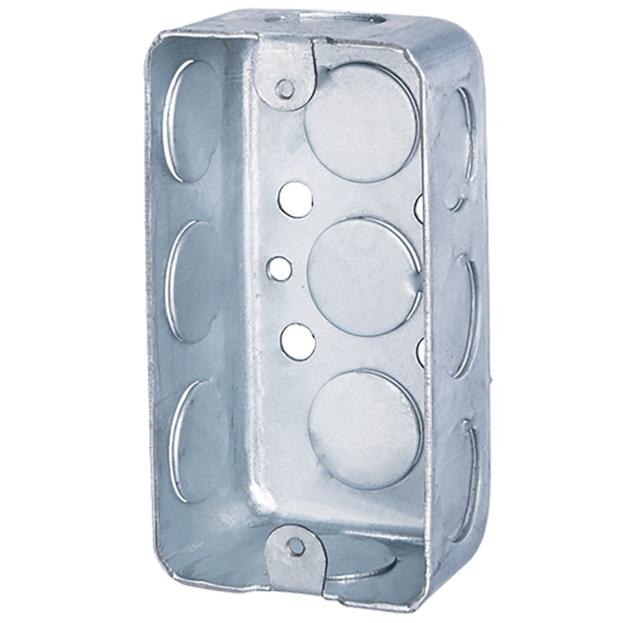 Morris Products M660H, Metal Electric Handy Box 1-7/8" Deep with 1/2" Knockouts