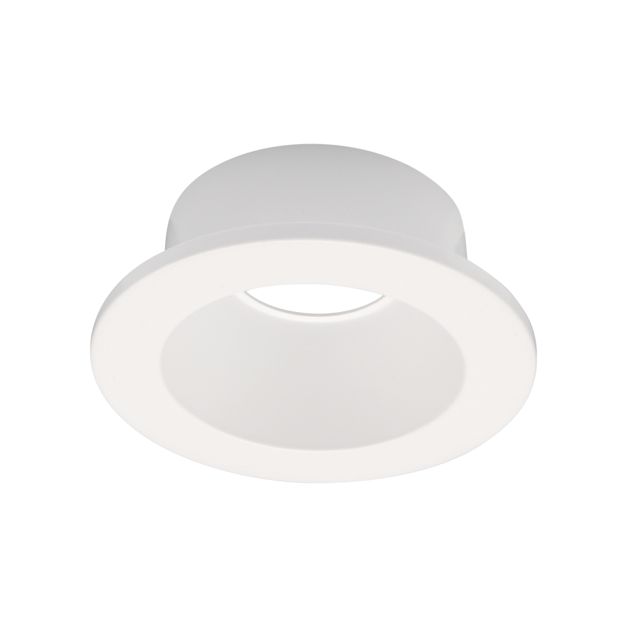 Luxrite LR25022, 2" Interchangeable Trim, Round White Finish