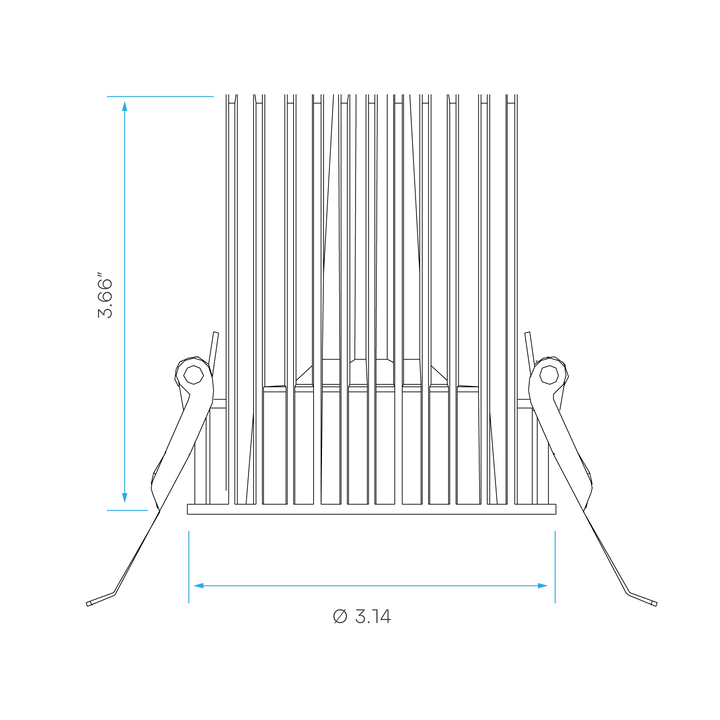 Luxrite LR24966, 4" Regressed Interchangeable, 5CCT Selectable, 60º LED Spotlight