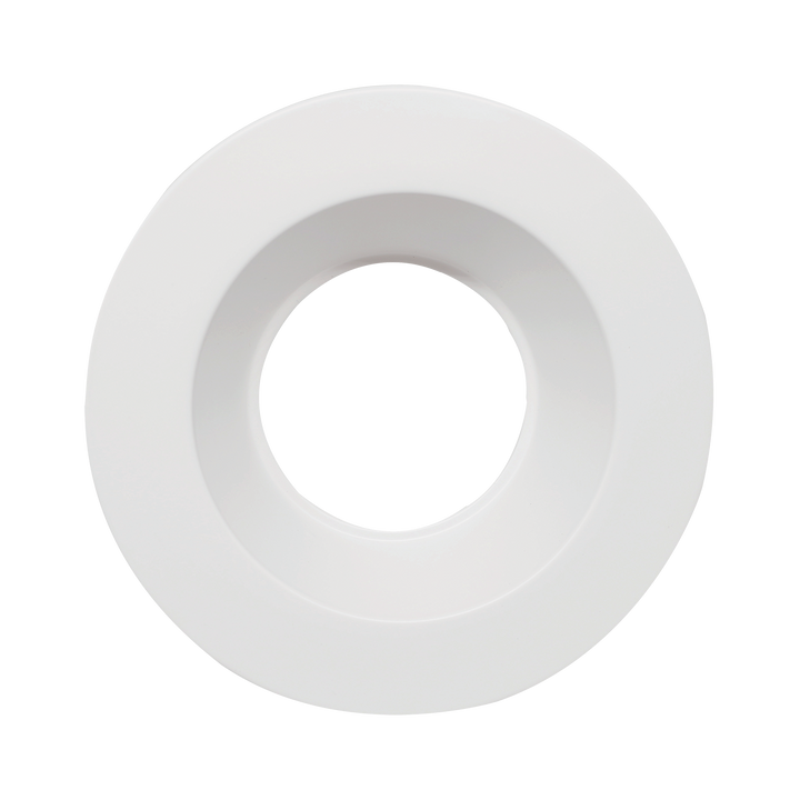 Luxrite LR24952, 4" Regressed Interchangeable, White Round Smooth Trim