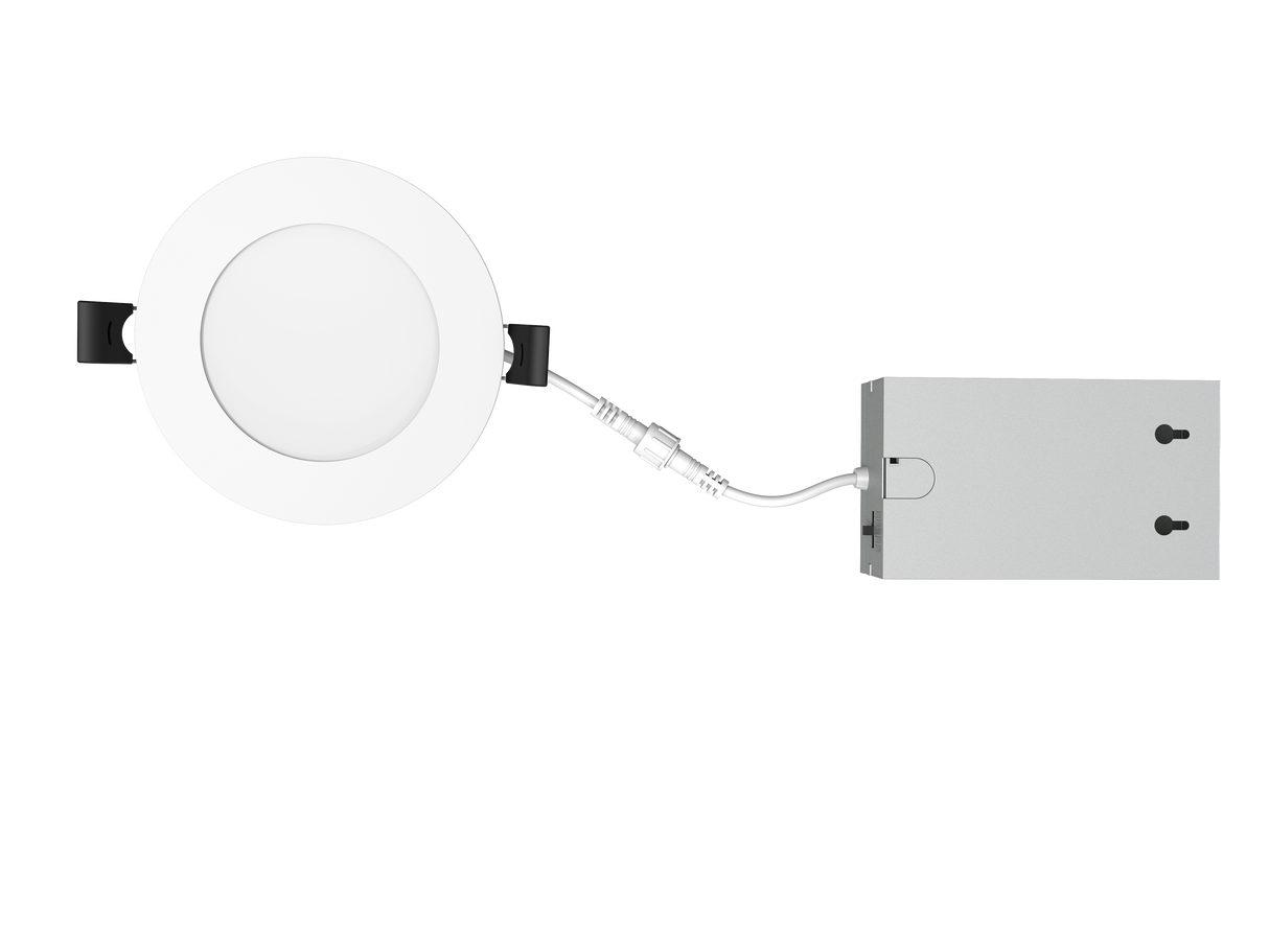 Elevate WLR4-10-CS, 4" 10W Slim Canless LED Downlight, Ultra-Thin Recessed Ceiling Light, 5CCT Selectable, IC & Wet Rated, Dimmable
