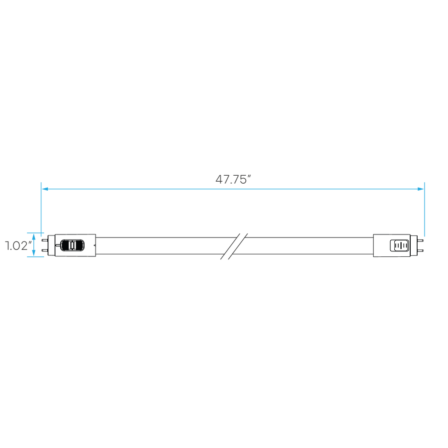 Luxrite LR34238, 4' T8 BYPASS 5 CCT & WATTAGE SELECTABLE