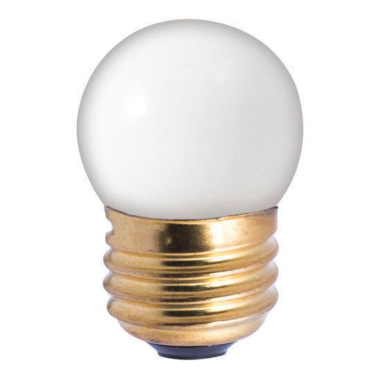 Bulbrite Incandescent Indicator, Sign & Night Light S11 Light Bulb with E26 base, Ceramic White, 2700K