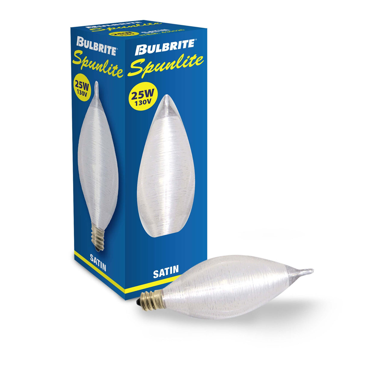 Bulbrite 430025, Spunlite 25 Watt Dimmable C11 Incandescent Light Bulbs with Candelabra (E12) Base, Satin Finish