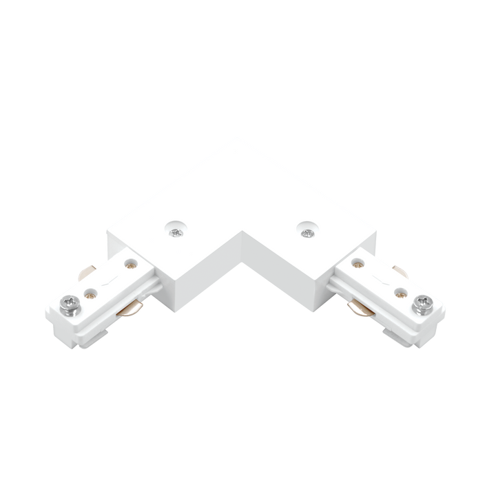 Luxrite LR43837, H-Track L Shape Connector, White Finish