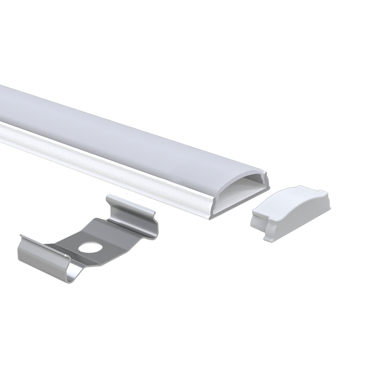 Luxrite LR43263, 96" Surface Mount 0.59" Flexible Channel, White Finish