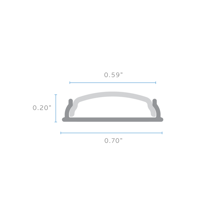 Luxrite LR43263, 96" Surface Mount 0.59" Flexible Channel, White Finish