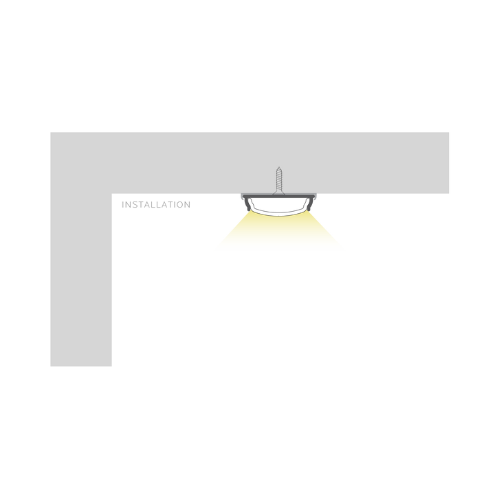 Luxrite LR43263, 96" Surface Mount 0.59" Flexible Channel, White Finish