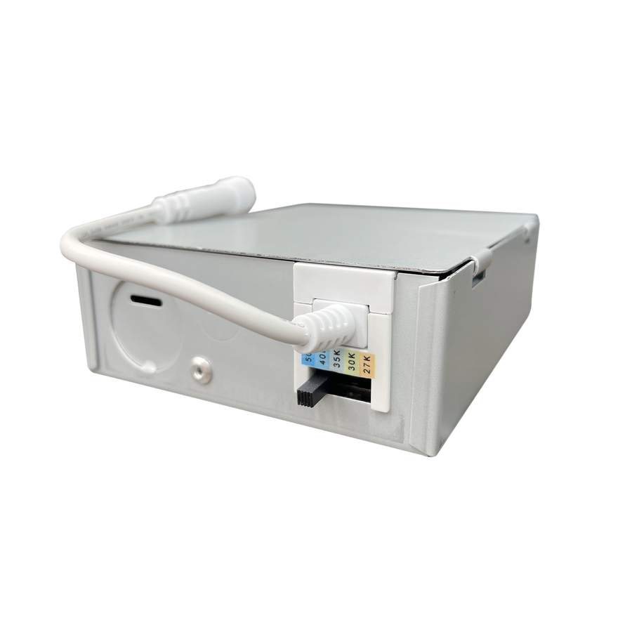 Luxrite LR23761, 6" Mini Panel Round 5CCT Smooth Canless Wafer Spotlight