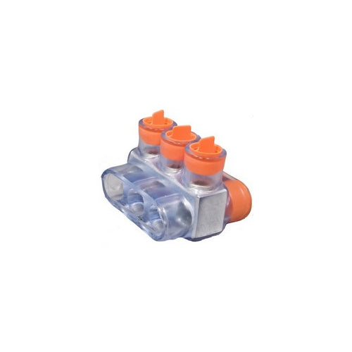 Morris Products 97394 Clear Insulated Multi-Cable Connector - Dual Entry 3 Ports 250 - 6