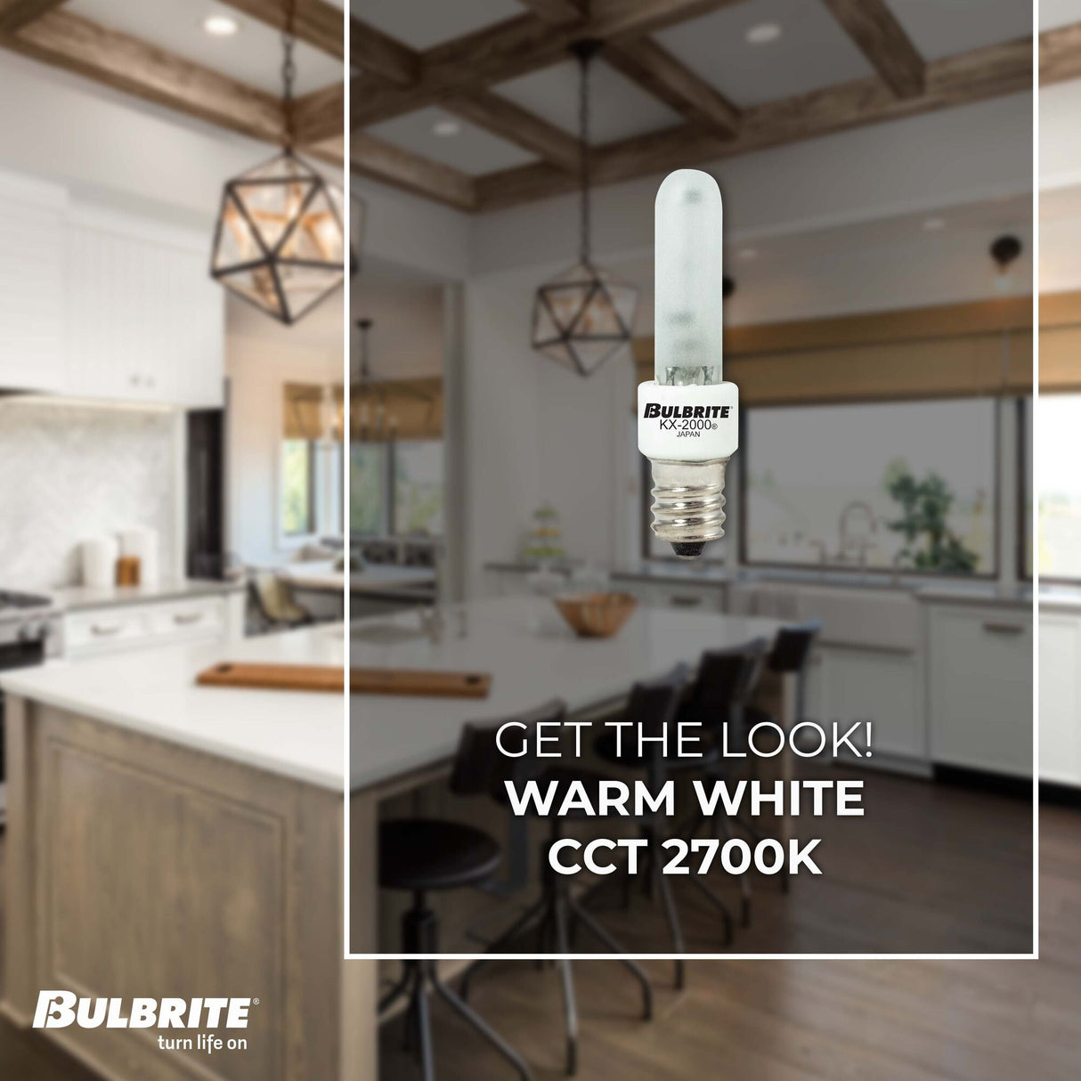 Bulbrite 60 Watt Candelabra Screw Base (E12) Xenon/Krypton T3 Light Bulb, Frost, 2700K