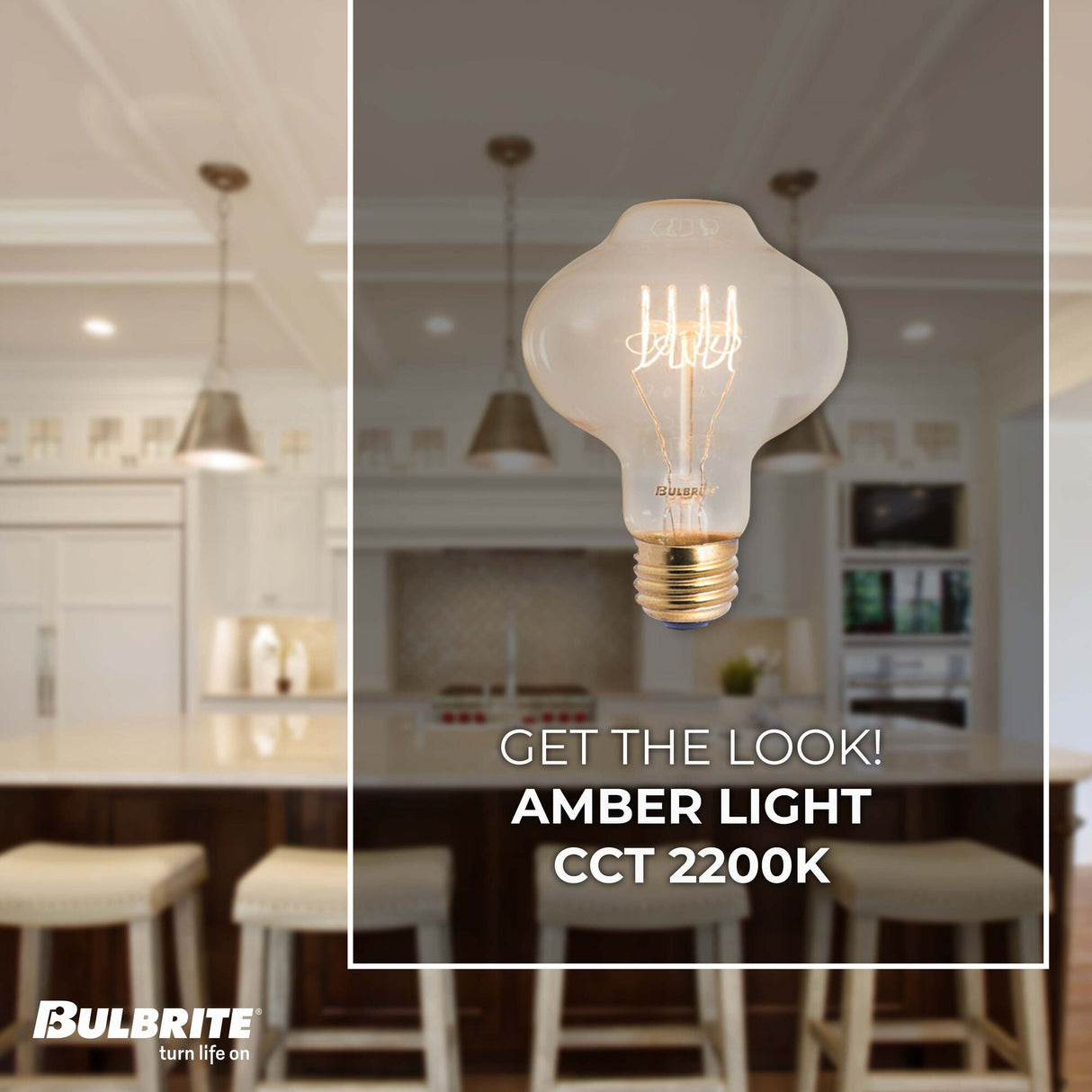 Bulbrite 132521, Nostalgic Collection Dimmable 40 Watt BT27 Incandescent Light Bulbs with Antique Glass Finish and Medum (E26) Screw Base, 2200K (Amber Light)