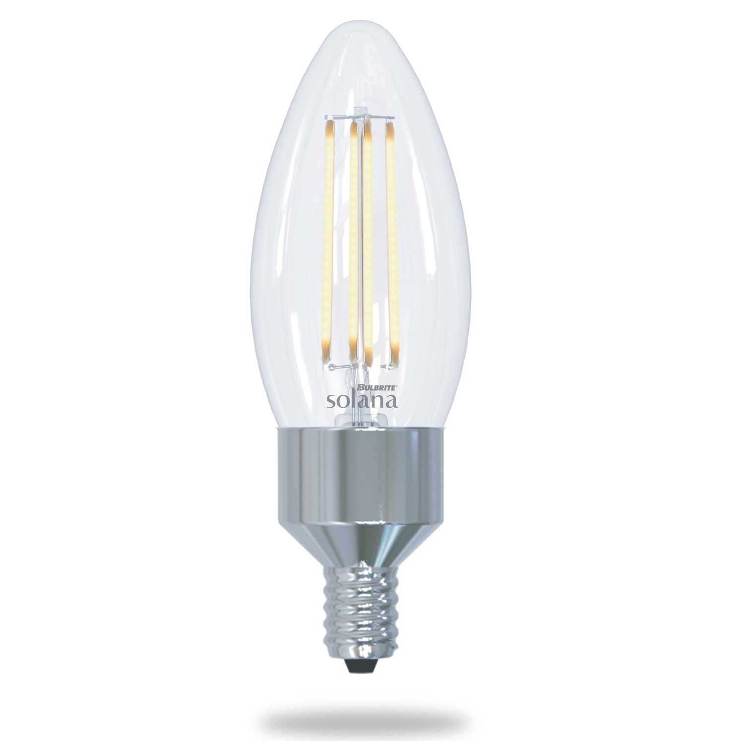 Bulbrite Solana 40 Watt Equivalent B11 Smart WiFi Connected 90CRI Chandelier LED Light Bulb