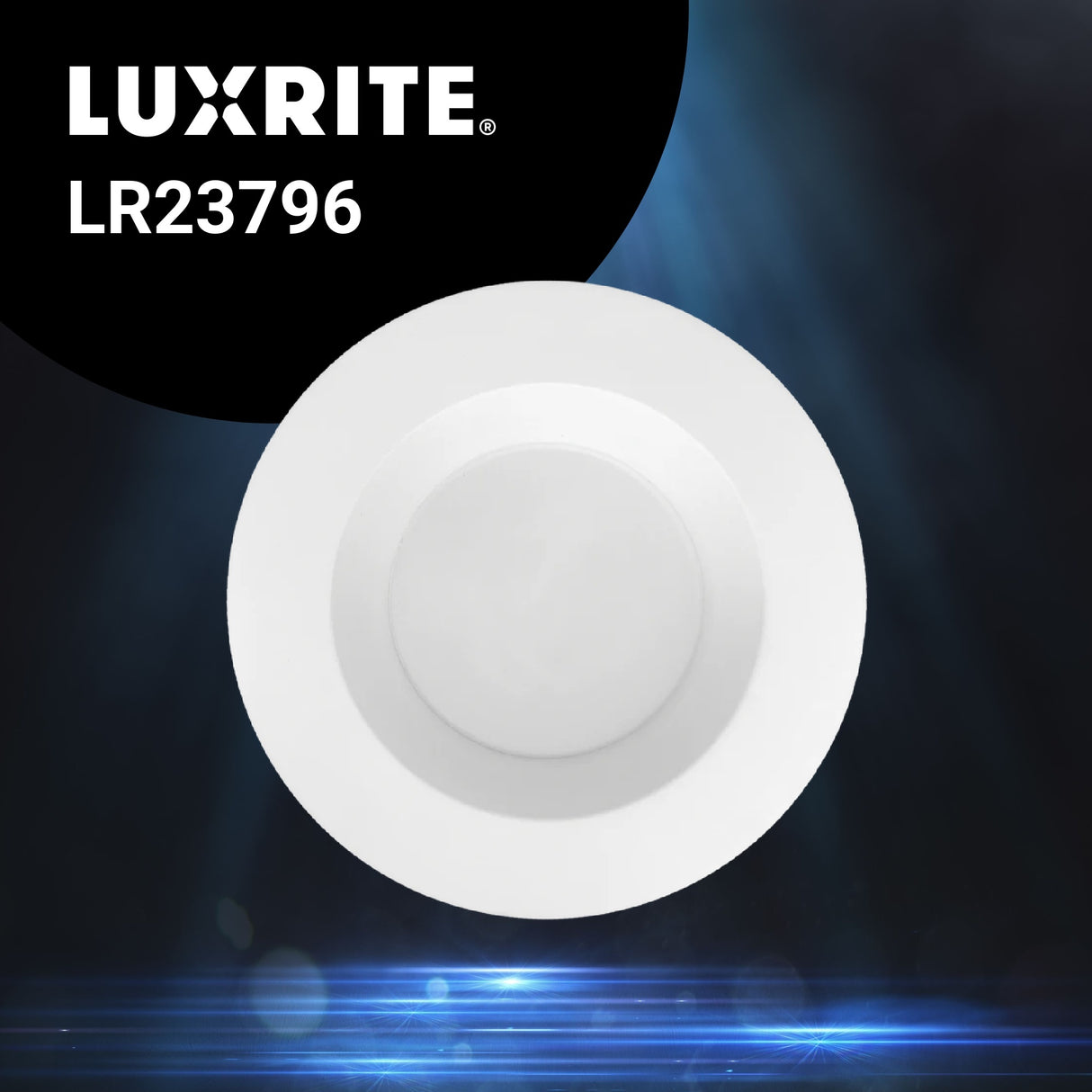 Luxrite LR23796, 5-6" LED Downlight Retrofit Round Light Fixture, 14 Watt 5CCT, Smooth Trim