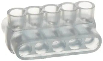 Morris Products 97318 Clear Insulated Multi-Cable Connector - Dual Entry 5 Ports 4 - 14
