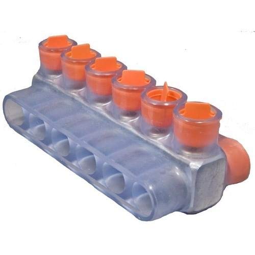 Morris Products 97320 Clear Insulated Multi-Cable Connector - Dual Entry 6 Ports 4 - 14