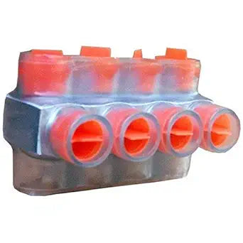 Morris Products 97335 Clear Insulated Multi-Cable Connector - Dual Entry 5 Ports 2 - 14