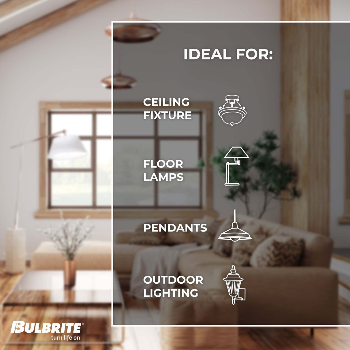 Bulbrite LED Grand Filament Nostalgic Orb Shaped Light Bulb, 60 Watt Equivalent, Medium Base (E26),2000K, Antique