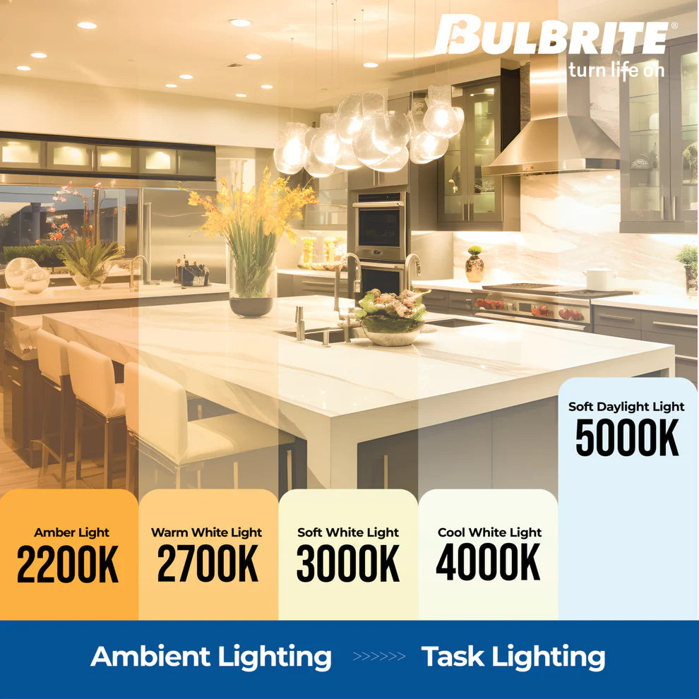 (4 Pack) Bulbrite 774250, 8.5 Watt A19 LED Light Bulb, 5000k E26 Base, 750 Lumens