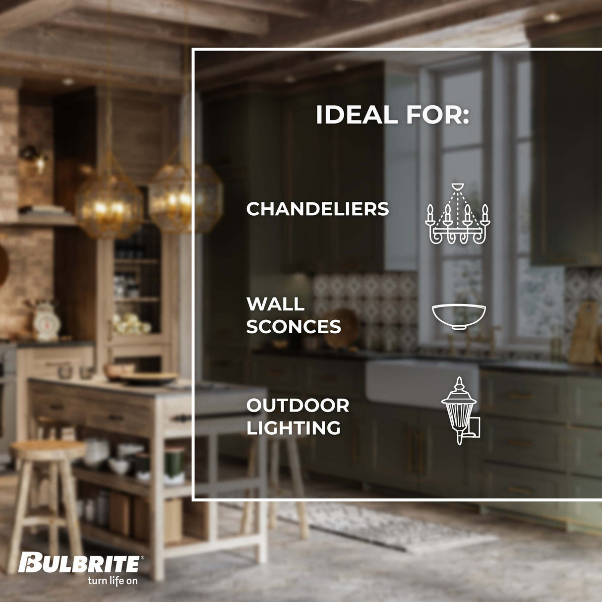 Bulbrite Incandescent CA5 Candelabra Screw Base (E12) Light Bulb, 3 Watt, Clear