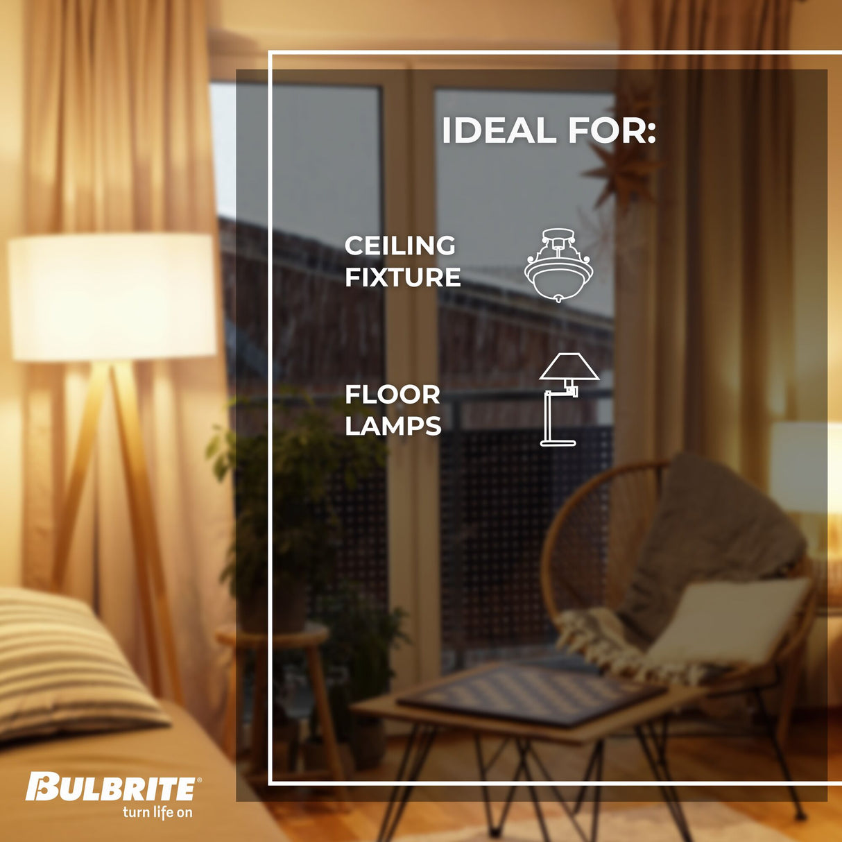 Bulbrite LED Filament 9 Watt Dimmable A19 Light Bulbs with Frost Finish and Medium (E26) Base - 4000K (Cool White Light), 800 Lumens