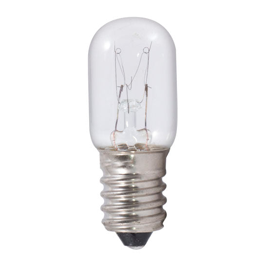 Bulbrite Incandescent Appliance, Amusement T5.5 Light Bulb with E14 base, Clear, 2700K