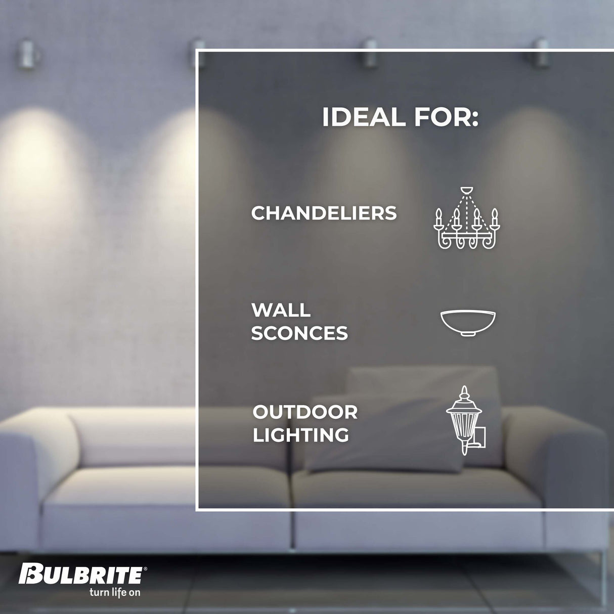 Bulbrite Krystal Touch G11 Light Bulb with E12 base, Clear, 2700K, 250 Lumens