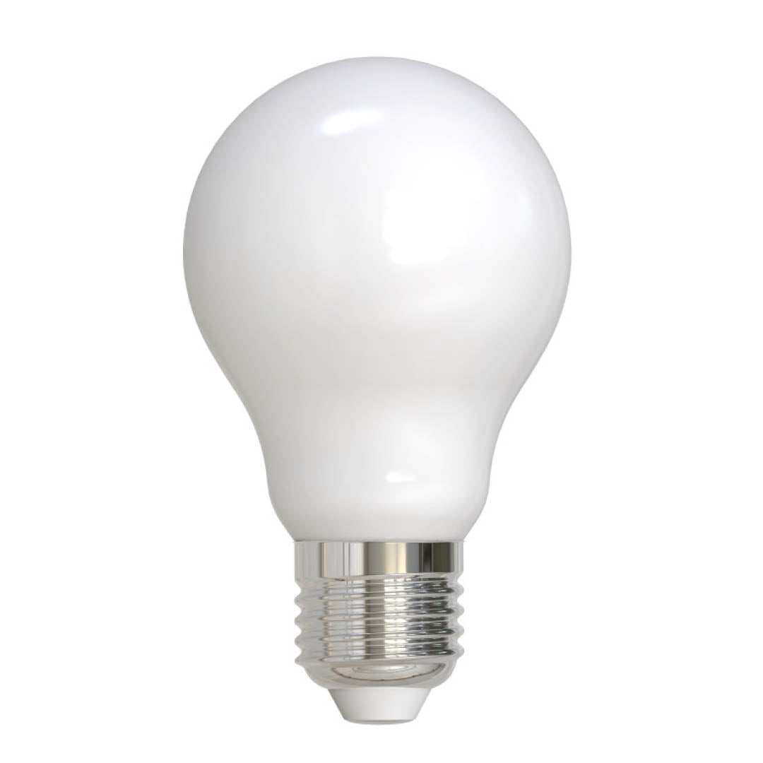 Bulbrite LED Filaments A19 Light Bulb with E26 base, Milky, 3000K, 1100 Lumens