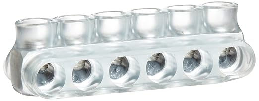 Morris Products 97360 Clear Insulated Multi-Cable Connector - Dual Entry 6 Ports 2/0 - 14