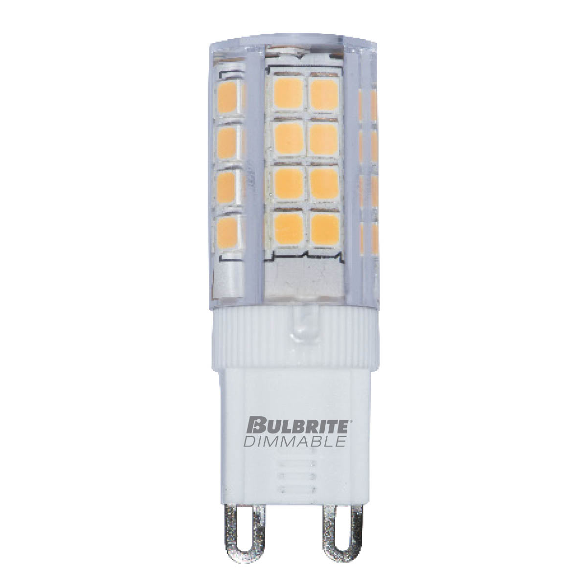 Bulbrite 770590, LED T6 Dimmable Bi-Pin Base (G9) Tubular Light Bulb, 35 Watt Equivalent, 2700K, Clear