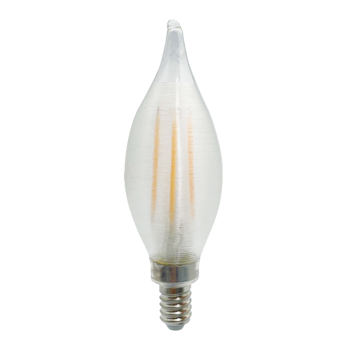 Bulbrite 776590, Spunlite 4 Watt Dimmable C11 LED Filament Light Bulb with Satin Glass Finish and Candelabra (E12) Base - 2700K (Warm White Light), 350 Lumens