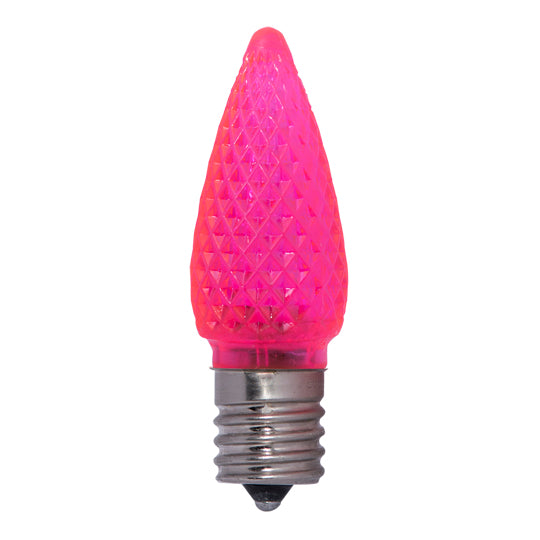 Bulbrite LED Specialty Colors C9 Light Bulb with E17 base, Pink