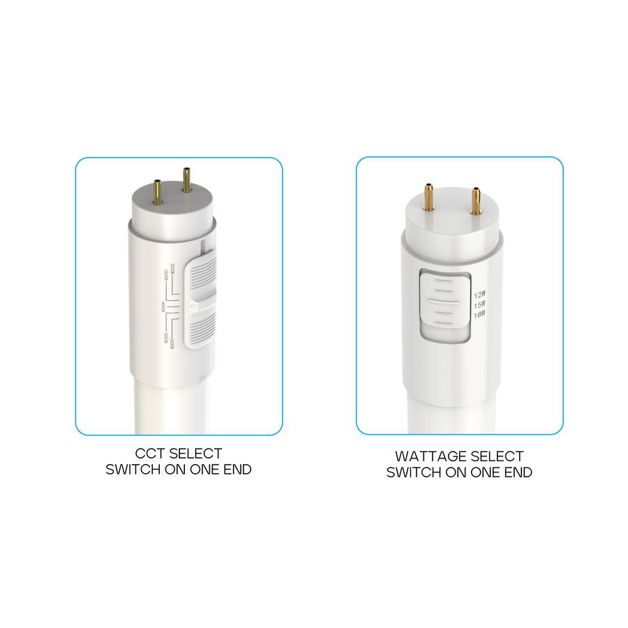 Luxrite LR34238, 4' T8 BYPASS 5 CCT & WATTAGE SELECTABLE