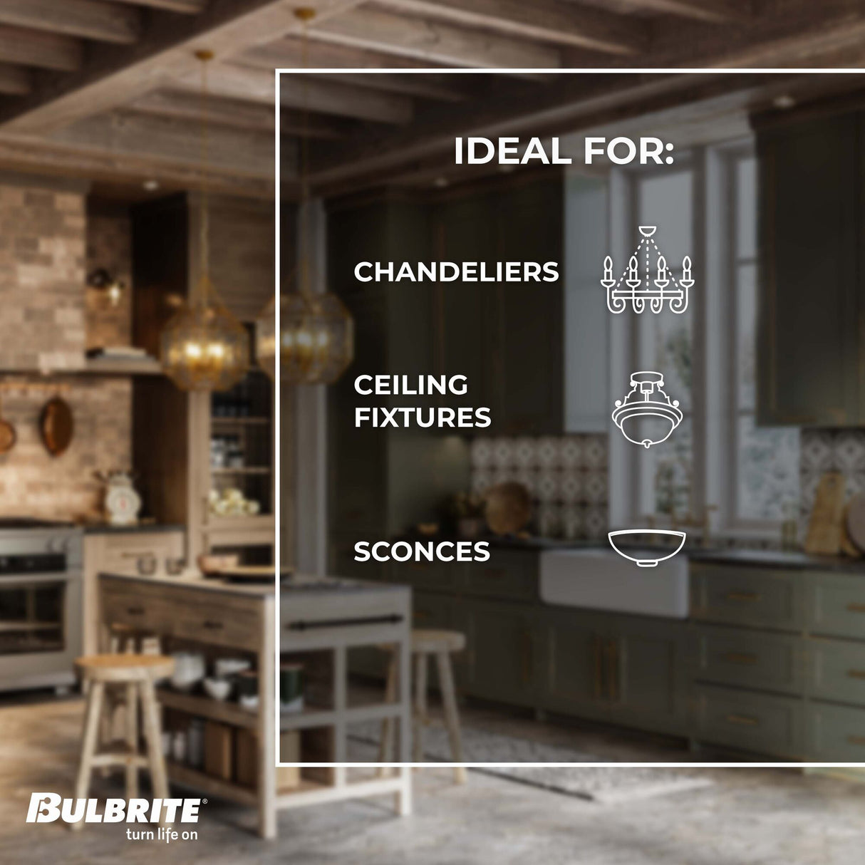 Bulbrite 132517, 40 Watt Dimmable Antique Nostalgic Thread Filament T8 Candelabra (E12) Incandescent Tubular Light Bulb