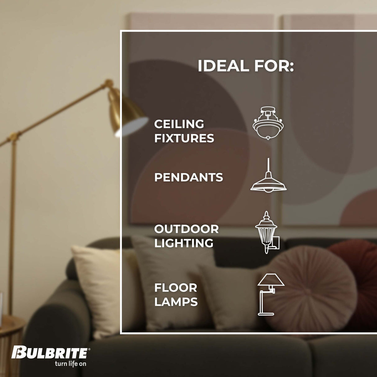 Bulbrite 776671, LED Filament Dimmable 4.5 Watt Half Chrome A19 Light Bulbs with Medium (E26) Screw Base, 2700K (Warm White Light)