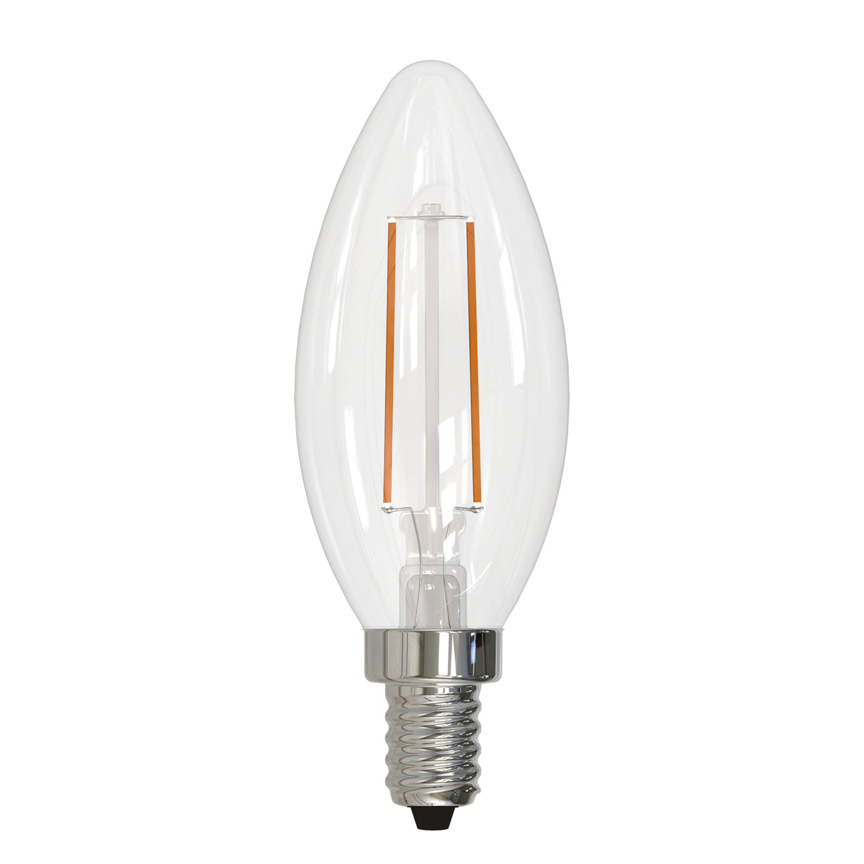 Bulbrite LED Filaments Basics B11 Light Bulb with E12 base, Clear, 4000K, 350 Lumens