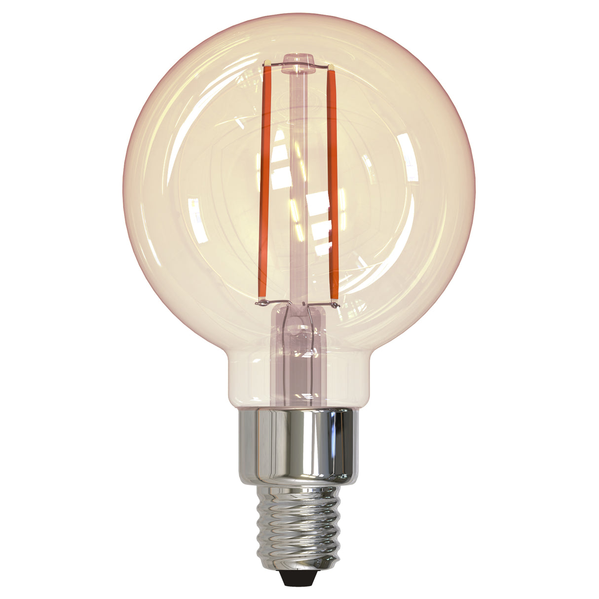 Bulbrite 776906, LED Filament G16 Nostalgic Thread Edison Light Bulb, 25 Watt Equivalent, 2100K, Antique Glass Finish