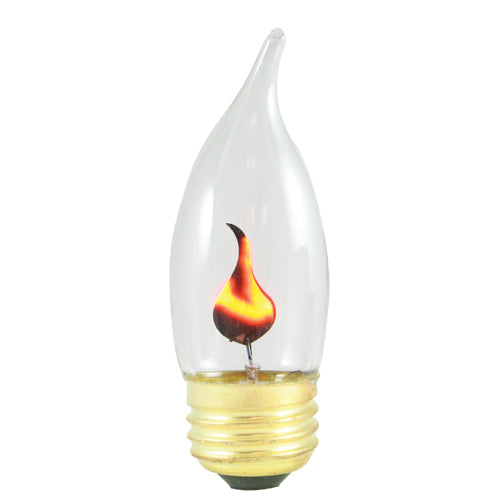 Bulbrite Incandescent Silicone & Flicker CA10 Light Bulb with E26 base, Clear, 2700K