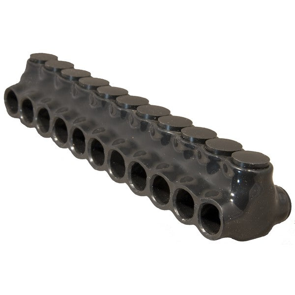 Morris Products 97661 Black Insulated Multi-Cable Connector - Dual Entry 11 Ports 350 - 6