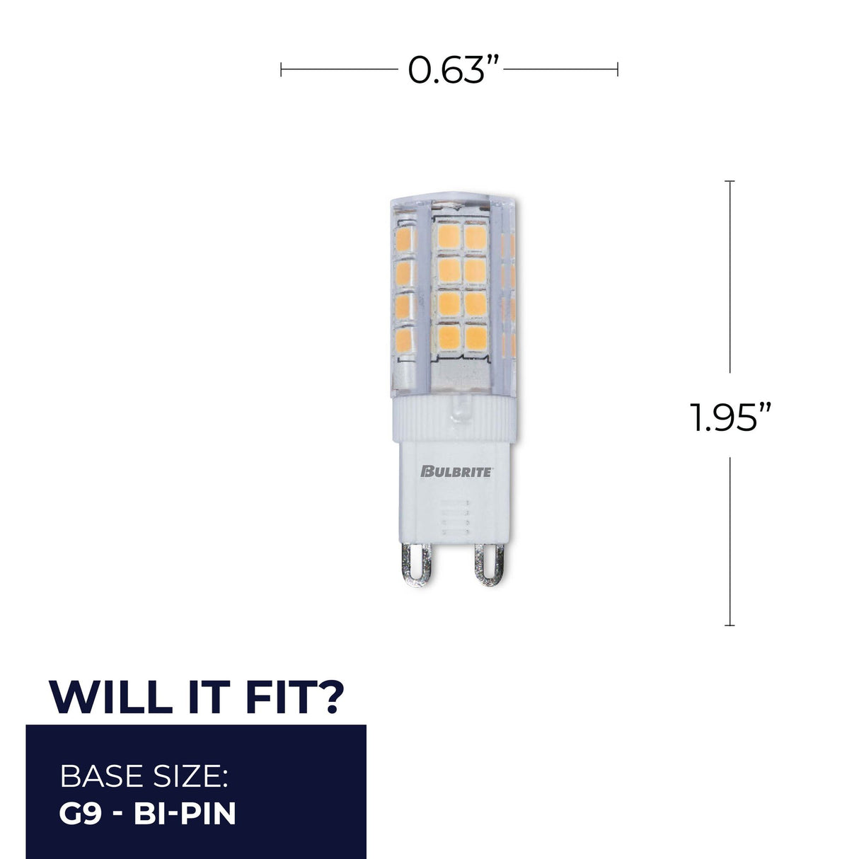 Bulbrite 770577, LED 120-Volt Frost T5 Specialty Mini Bulbs with G9 (Bi-Pin) Base, 3.5 Watt, 3000K (Soft White Light)