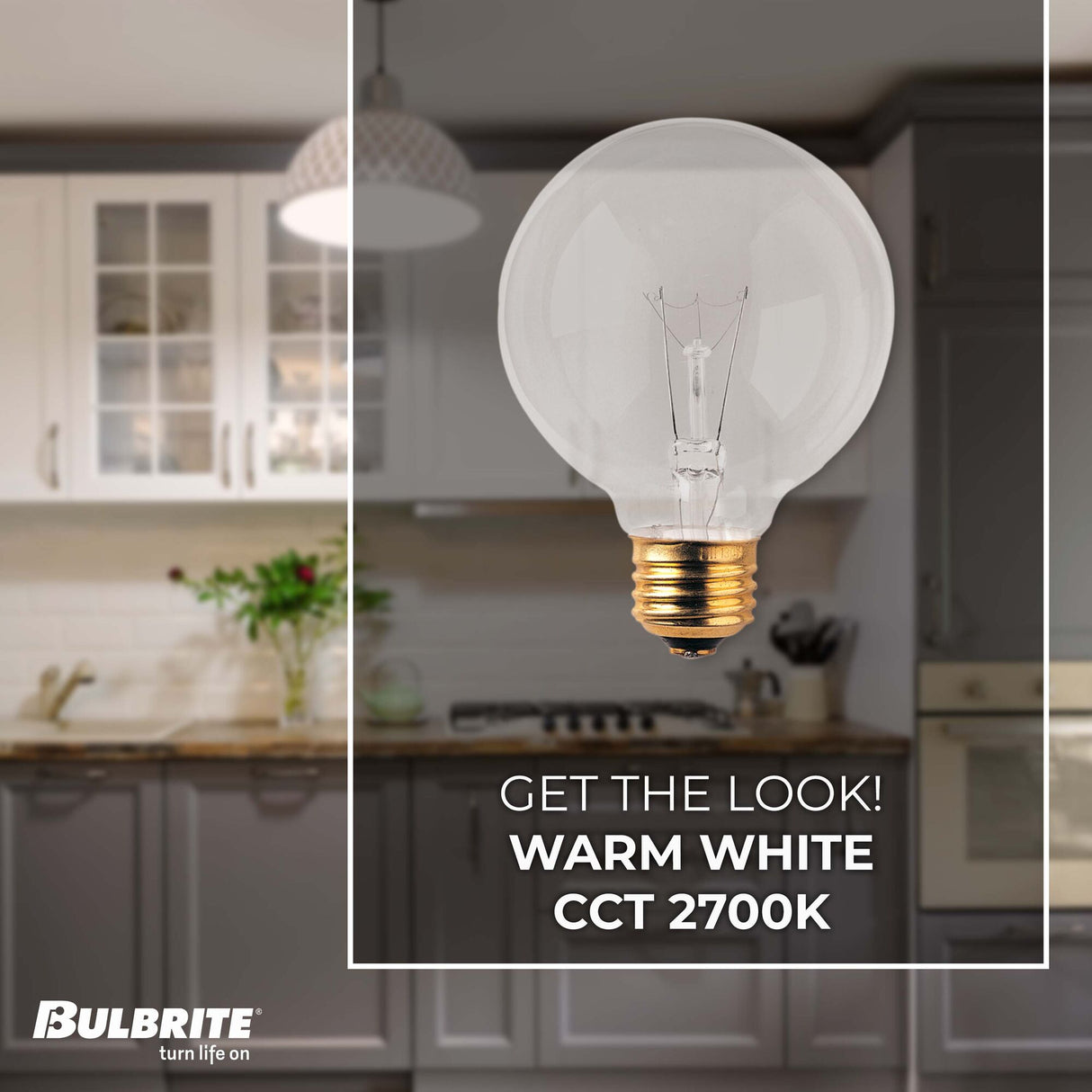 Bulbrite Incandescent G25 Medium Screw Base (E26) Light Bulb, 40 Watt, Clear