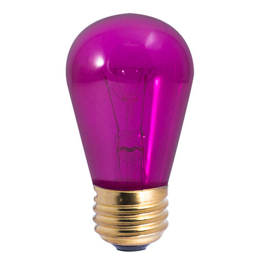 Bulbrite Incandescent Indicator, Sign & Night Light S14 Light Bulb with E26 base, Transparent Purple