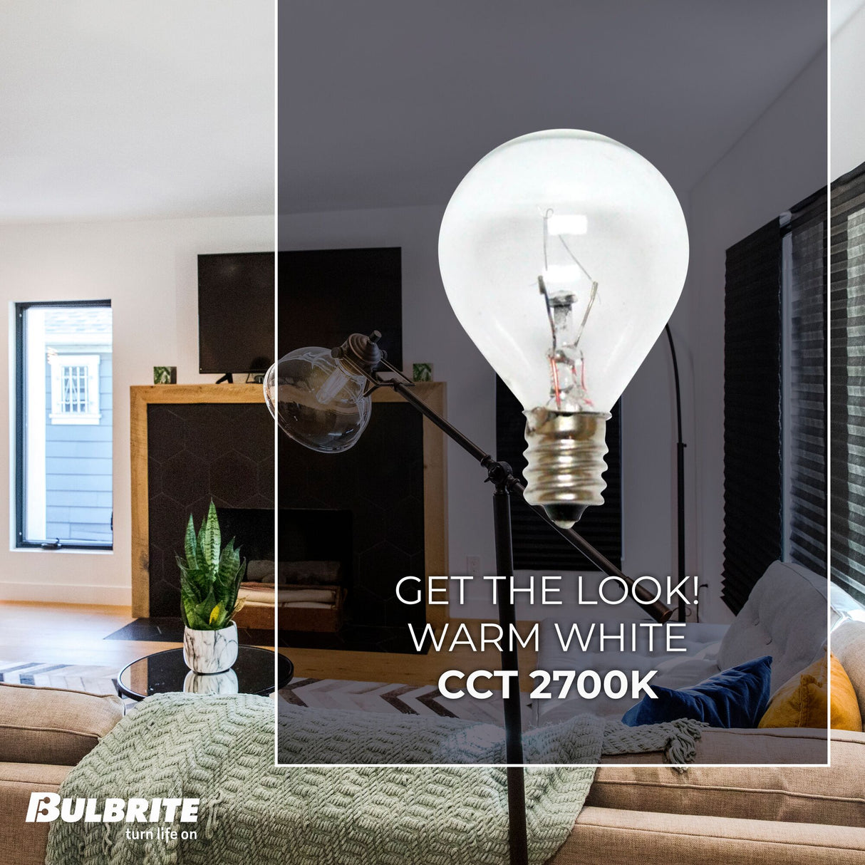 Bulbrite Krystal Touch G11 Light Bulb with E12 base, Clear, 2700K, 440 Lumens