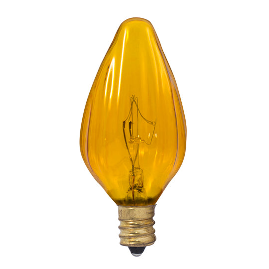 Bulbrite Incandescent Fiesta F10 Light Bulb with E12 base, Amber, 2700K