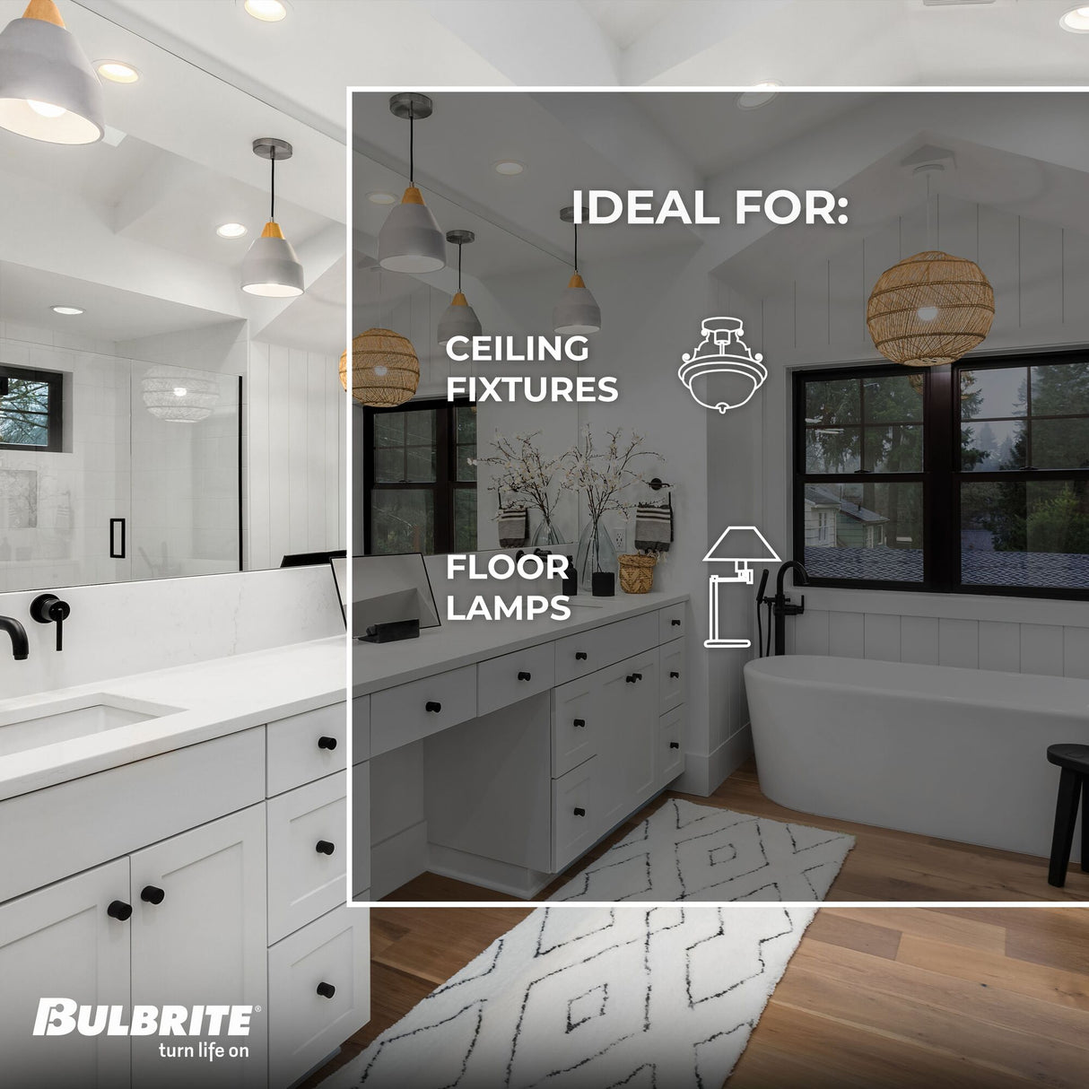 Bulbrite 774242, LED Filament 9 Watt Dimmable A19 Light Bulbs with Frost Finish and Bi-Pin (GU24) Base - 3000K (Soft White Light), 800 Lumens